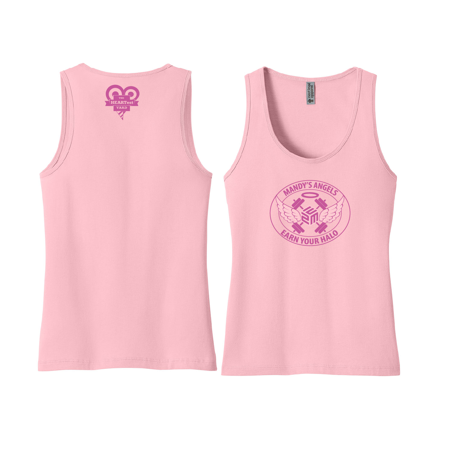 February Flash Sale Heartest Yard - Ladies Cotton Tank Top - Pink - Image 2