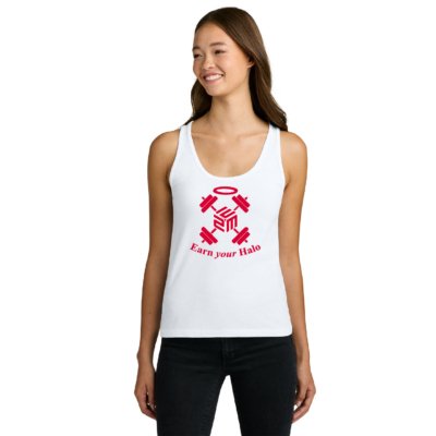 February Flash Sale Heartest Yard - Ladies Cotton Tank Top - White