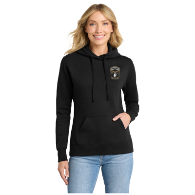 Chaut. Co. Forensic Team – Ladies Hooded Sweatshirt – Black product image