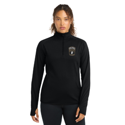 Chaut. Co. Forensic Team – Ladies Poly Sport-Tek 1/4 Zip Pullover- Black -EMBROIDERED product image