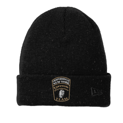 Chaut. Co. Forensic Team -New Era Cuff Beanie- Black -EMBROIDERED product image