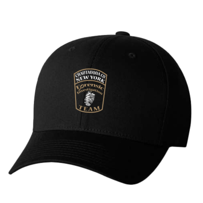 Chaut. Co. Forensic Team -Flexfit Cotton Twill Cap- Black -EMBROIDERED product image
