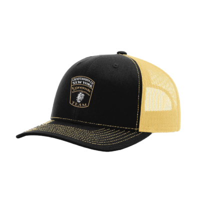 Chaut. Co. Forensic Team – Richardson Snapback Cap – Black/Vegas Gold Mesh Back – EMBROIDERED product image
