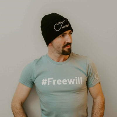 Official Miss Miller Merch - Ring Spun Cotton Short Sleeve Shirt - Dusty Blue