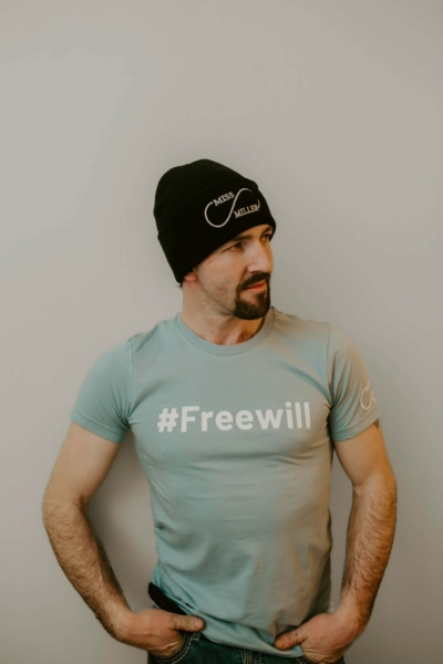 Official Miss Miller Merch – Ring Spun Cotton Short Sleeve Shirt – Dusty Blue product image