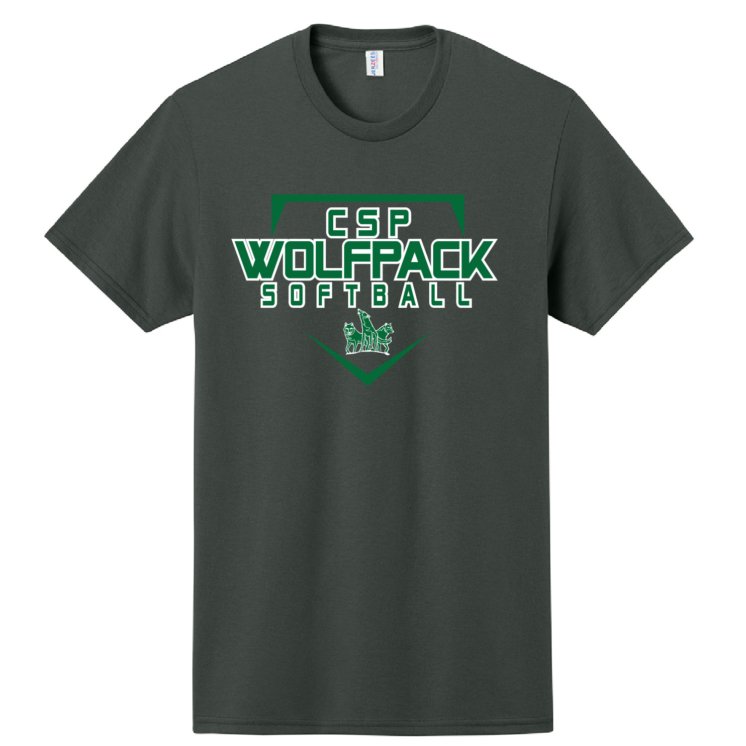 CSP Softball – Cotton Short Sleeve Shirt – Charcoal Grey product image