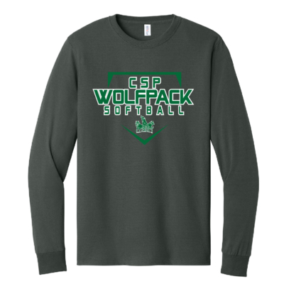 CSP Softball – Cotton Long Sleeve Shirt – Charcoal Grey product image