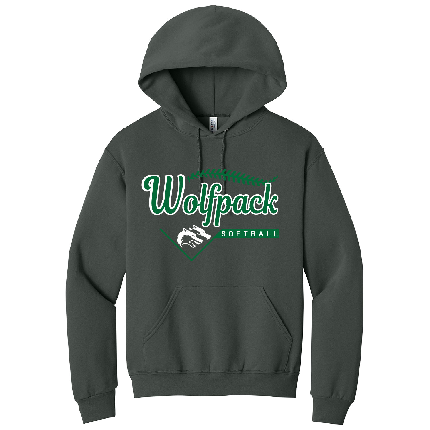 CSP Softball – Cotton Hooded Sweatshirt- Charcoal Grey product image