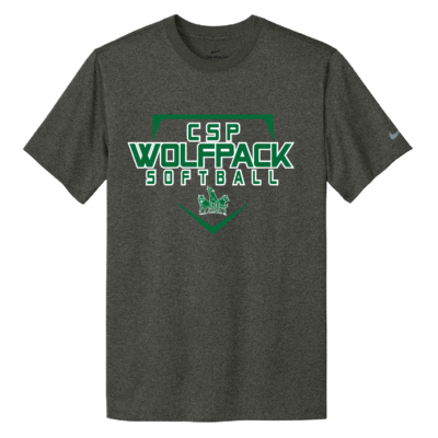 CSP Softball – Nike Swoosh Short Sleeve Shirt – Dark Smoke Heather product image