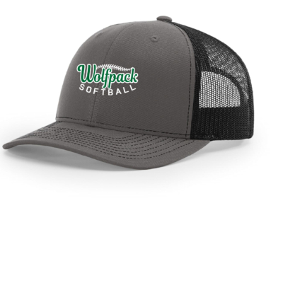 CSP Softball - Richardson Trucker Cap - Charcoal/Black EMBROIDERED