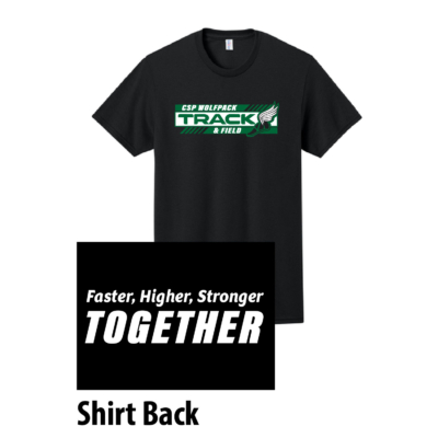 CSP Track & Field - Warmups - Black Short Sleeve Shirts - TEAM ONLY