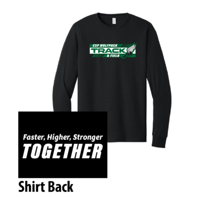 CSP Track & Field - Warmups - Black Long Sleeve Shirts - TEAM ONLY