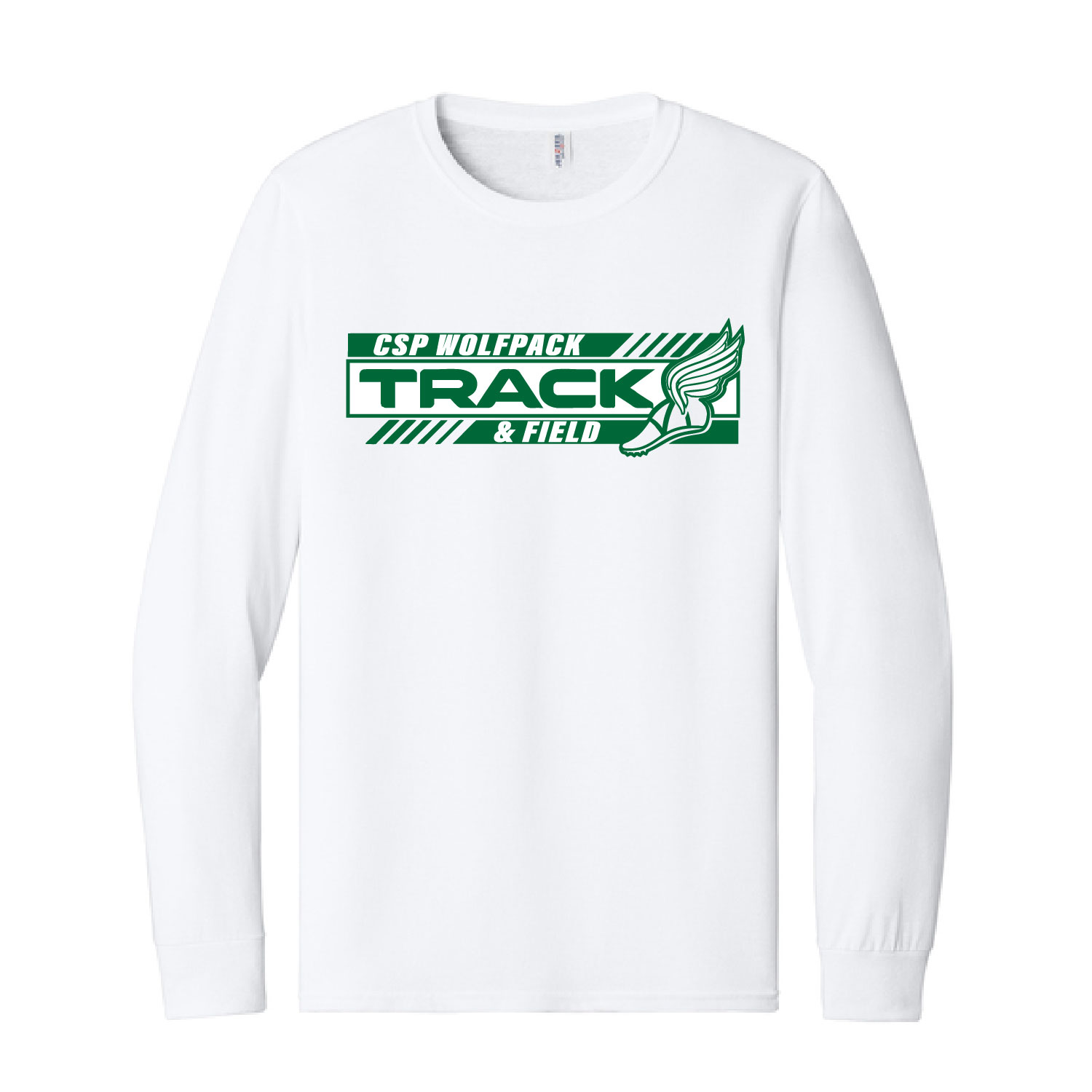 CSP Track & Field – Cotton Long Sleeve Shirts – White product image