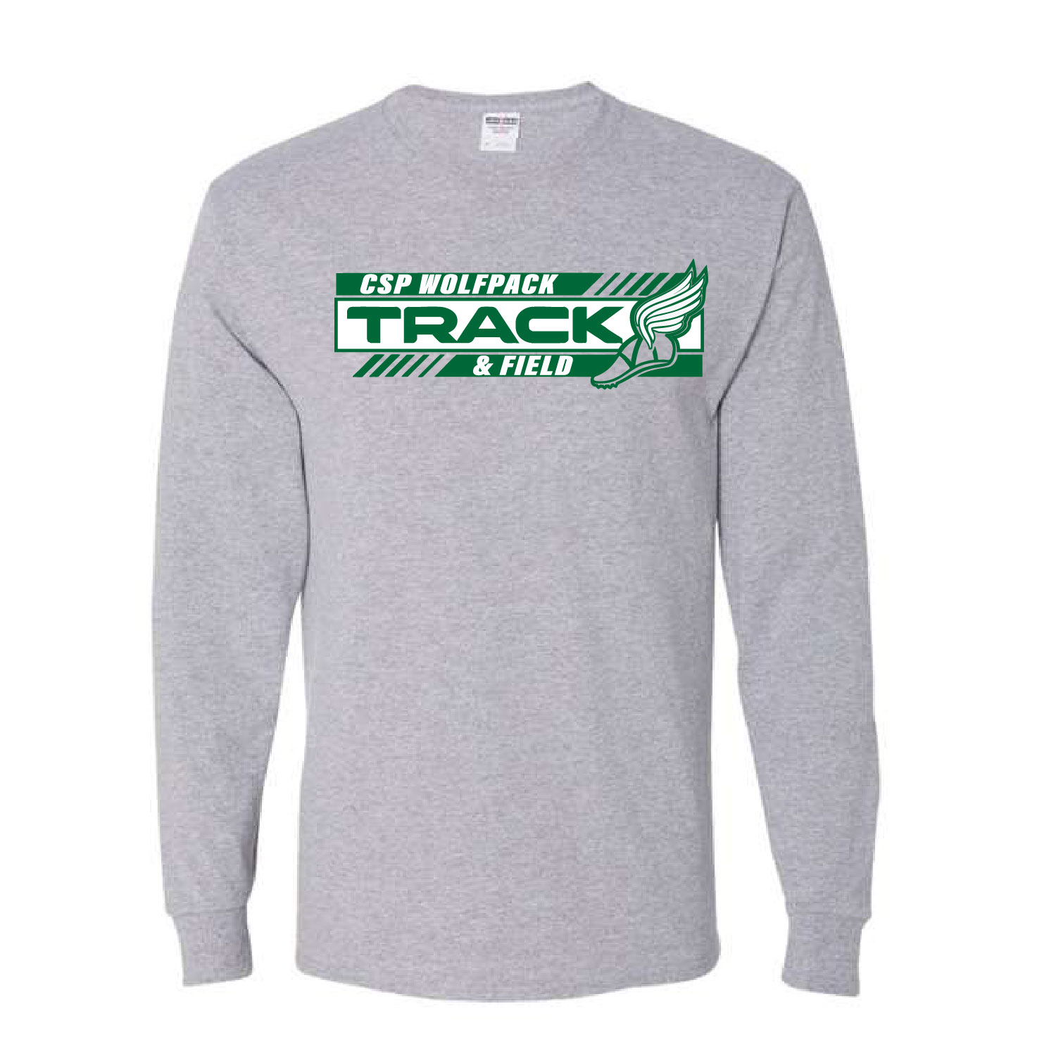 CSP Track & Field – Cotton Long Sleeve Shirts – Athletic Heather product image