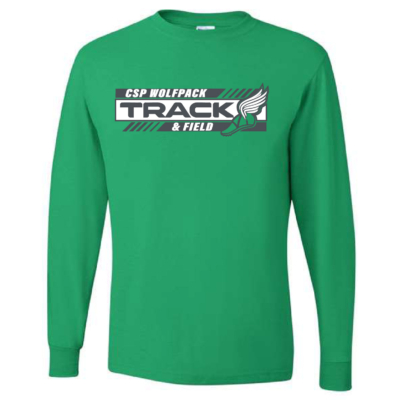 CSP Track & Field - Cotton Long Sleeve Shirts - Kelly