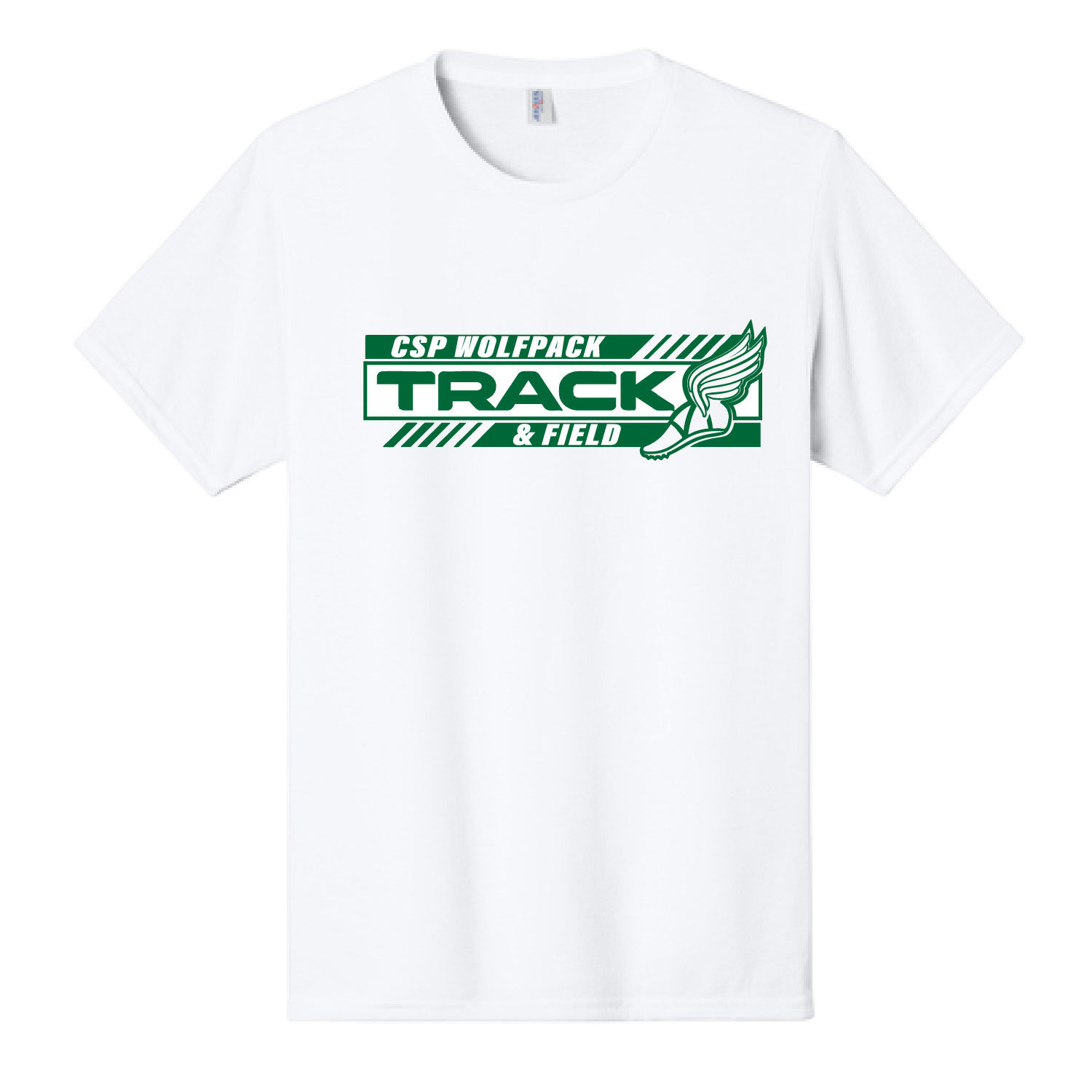 CSP Track & Field – Cotton Short Sleeve Shirts – White product image
