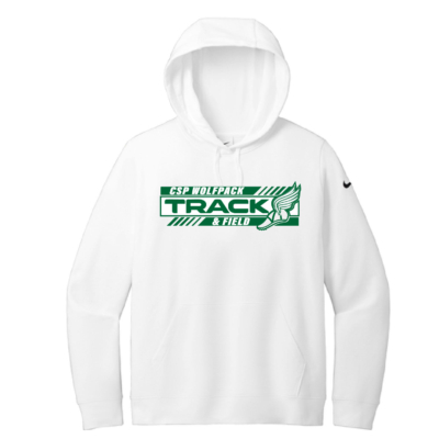 CSP Track & Field – Ladies Nike Club Fleece Hooded – White product image