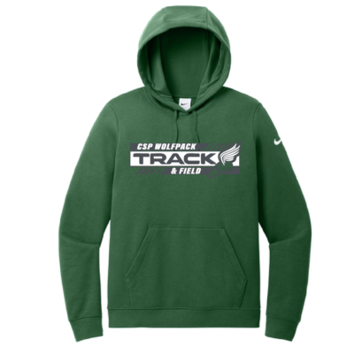 CSP Track & Field - Ladies Nike Club Fleece Hooded - Gorge Green
