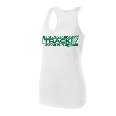 CSP Track & Field - POLY - Ladies Tank - White