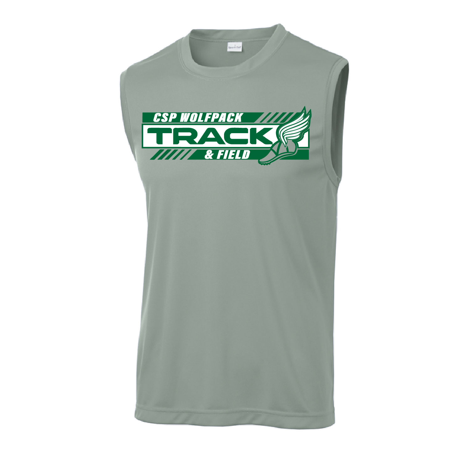 CSP Track & Field – POLY – Sport Tek Sleeveless Tank – SIlver product image