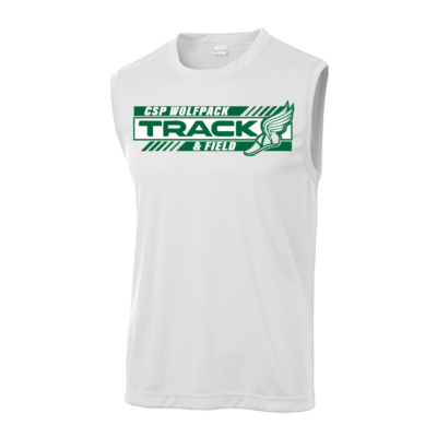CSP Track & Field – POLY – Sport Tek Sleeveless Tank – White product image