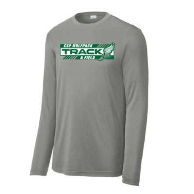 CSP Track & Field - POLY - Long Sleeve Shirt - Gray Concrete Heather