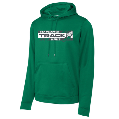 CSP Track & Field - POLY - Hooded Sweatshirt - Kelly