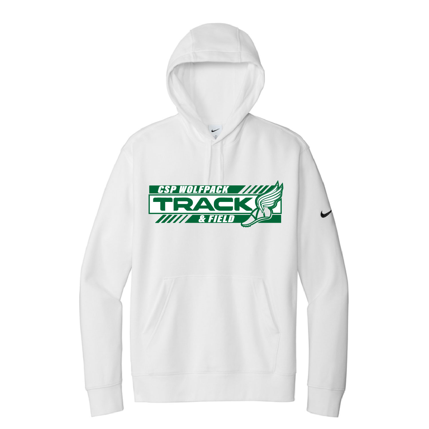 CSP Track & Field – Men’s Nike Club Fleece Hooded – White product image