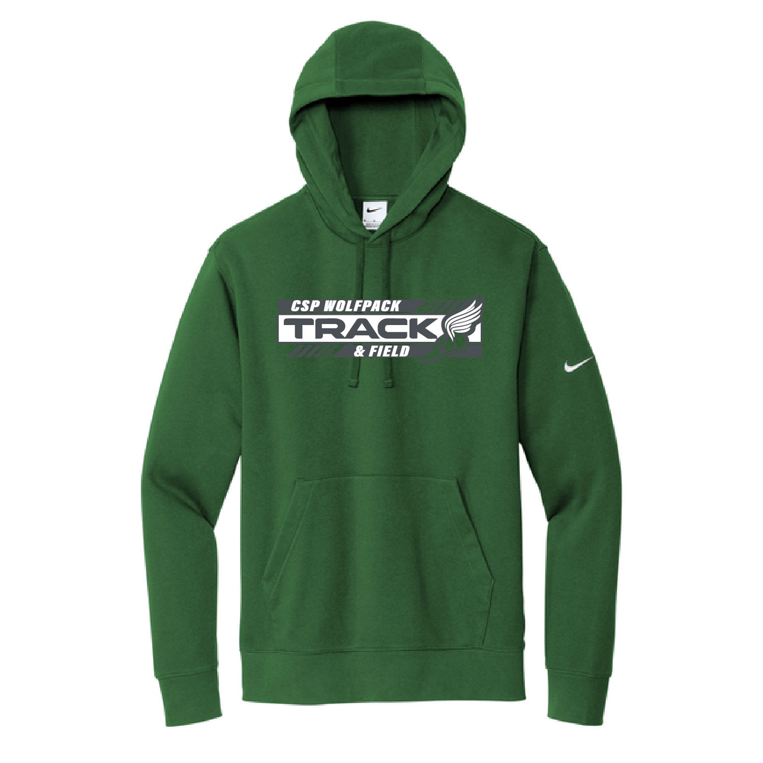 CSP Track & Field – Men’s Nike Club Fleece Hooded – Gorge Green product image