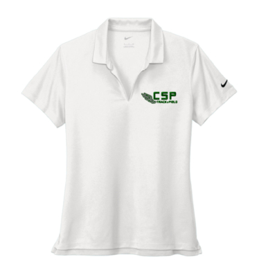 CSP Track & Field - COACHES SHIRTS - Nike Women's Dri-FIT Micro Pique 2.0 Polo - White - EMBROIDERED