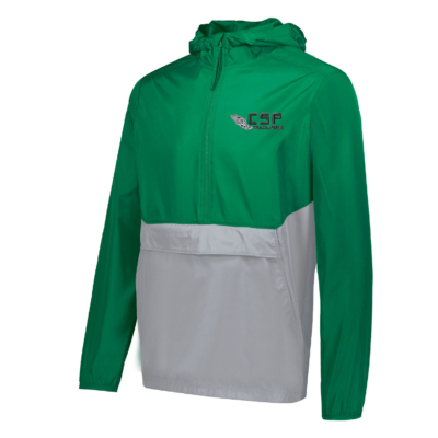 CSP Track & Field – Packable Windbreaker – Kelly/Athletic Grey- EMBROIDERED product image