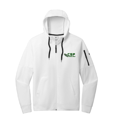 CSP Track & Field – Nike Full Zip Therma-FIT Men’s Hoodie – White – EMBROIDERED product image