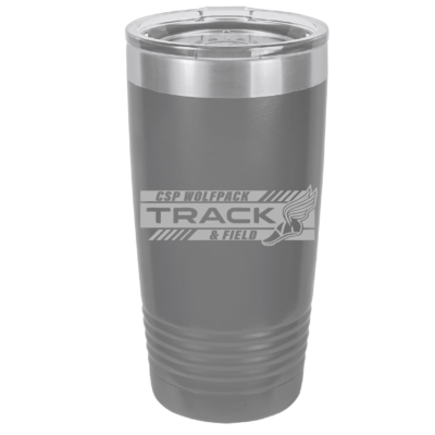 CSP Track & Field - 20oz Tumbler Gray Laser Engraved