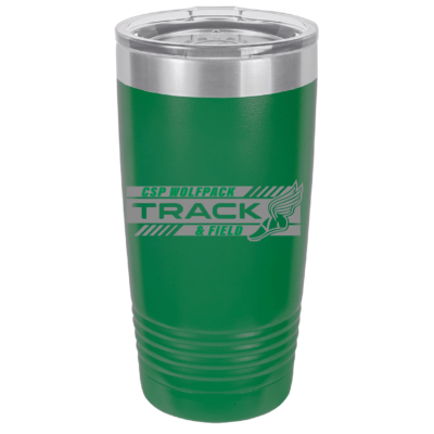 CSP Track & Field – 20oz Tumbler Green Laser Engraved product image