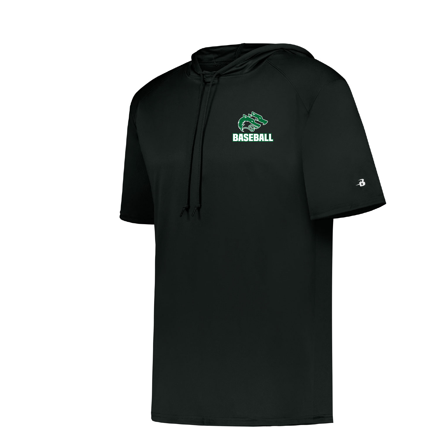 CSP Baseball -B-Core Short Sleeve Hoodie – Black product image
