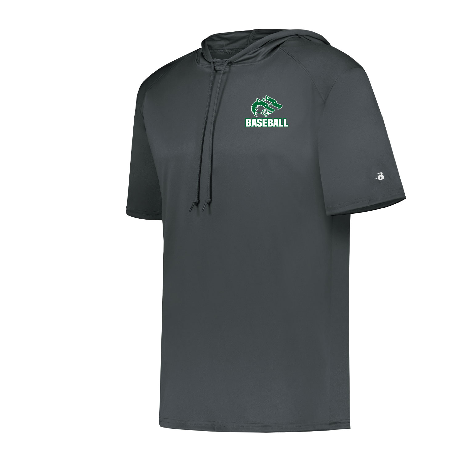 CSP Baseball -B-Core Short Sleeve Hoodie – Graphite product image