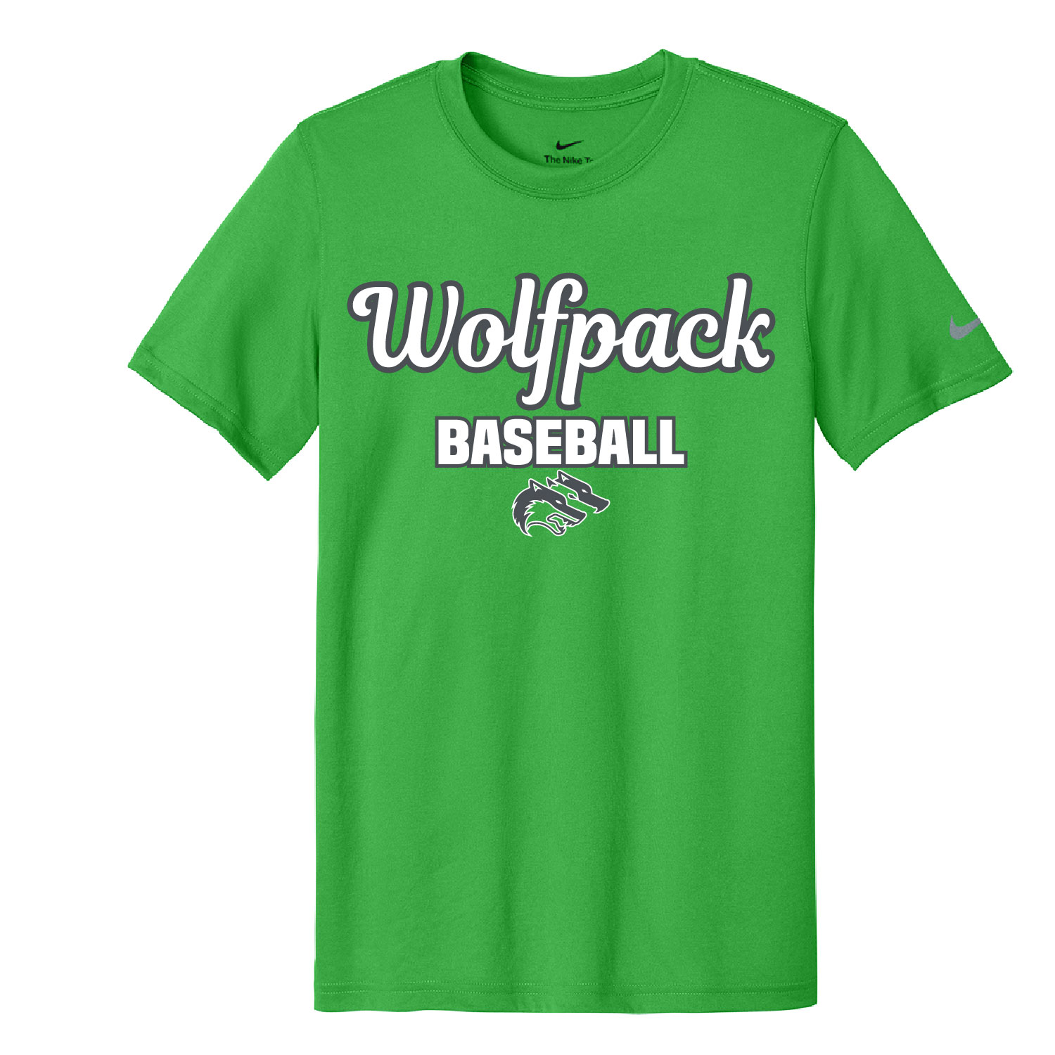 CSP Baseball -Nike Swoosh Short Sleeve Tee - Apple Green - Image 2