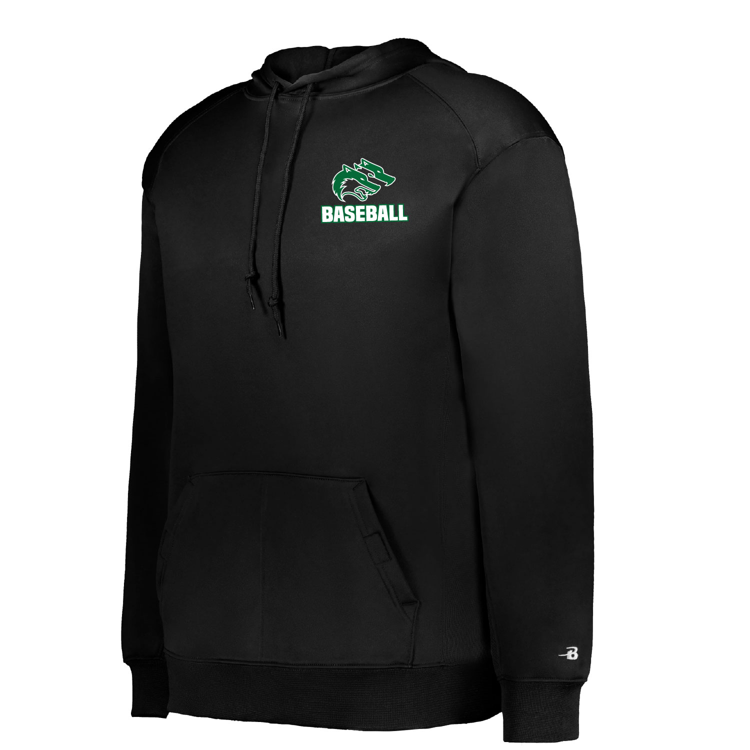CSP Baseball -Performance Fleece Hoodie - Black - Image 2