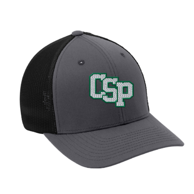 CSP Baseball - Flexfit Mesh Back Cap - Graphite/Black EMBROIDERED
