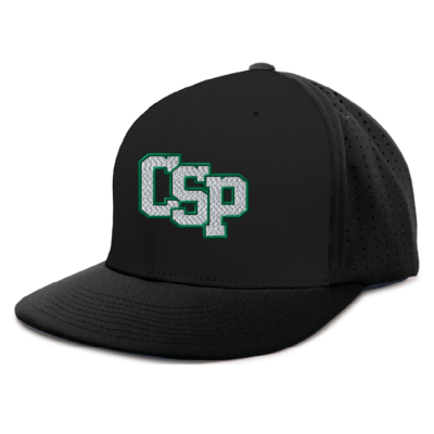 CSP Baseball -Pacific Headwear Perforated Perforamnce FlexFit - Black EMBROIDERED