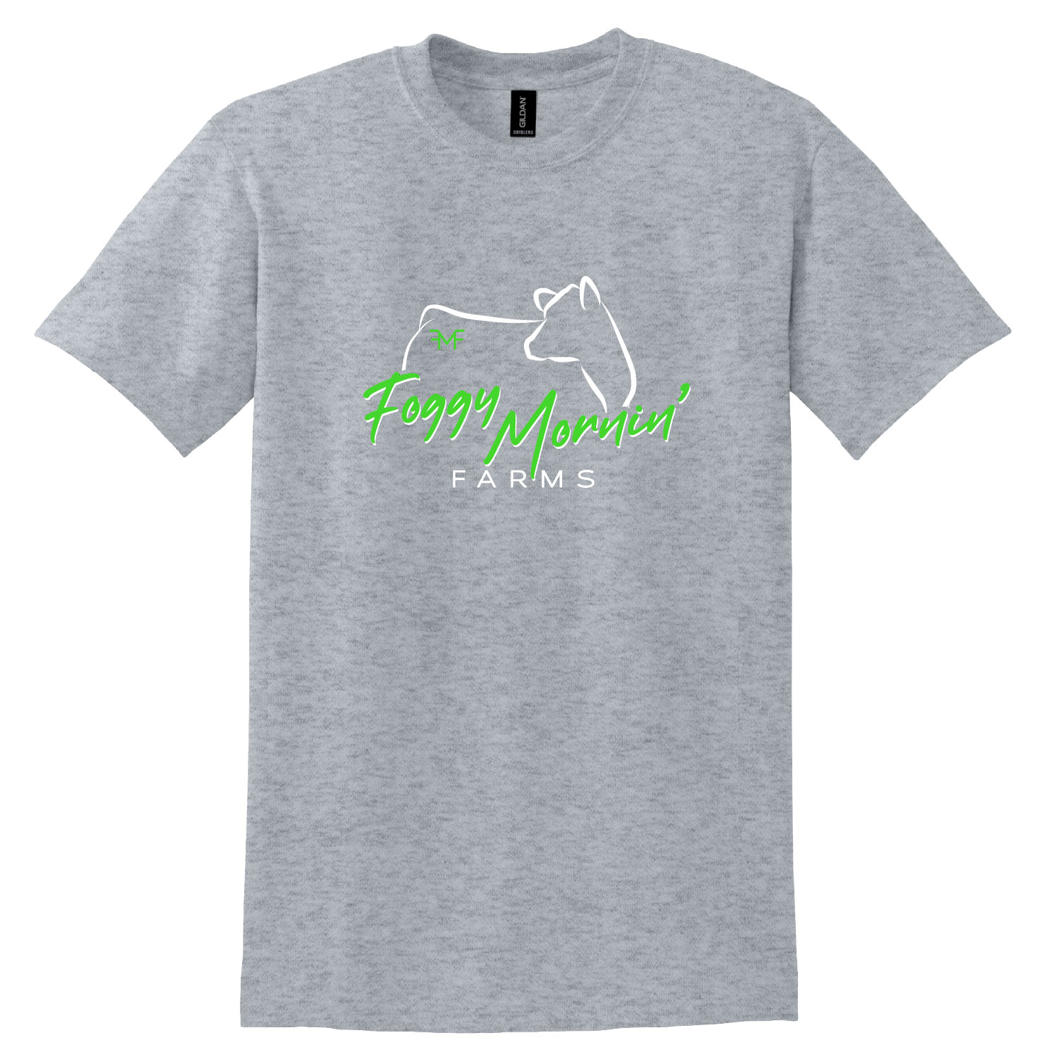 Foggy Mornin’ Farms – Cotton Short Sleeve Shirt – Sports Gray product image