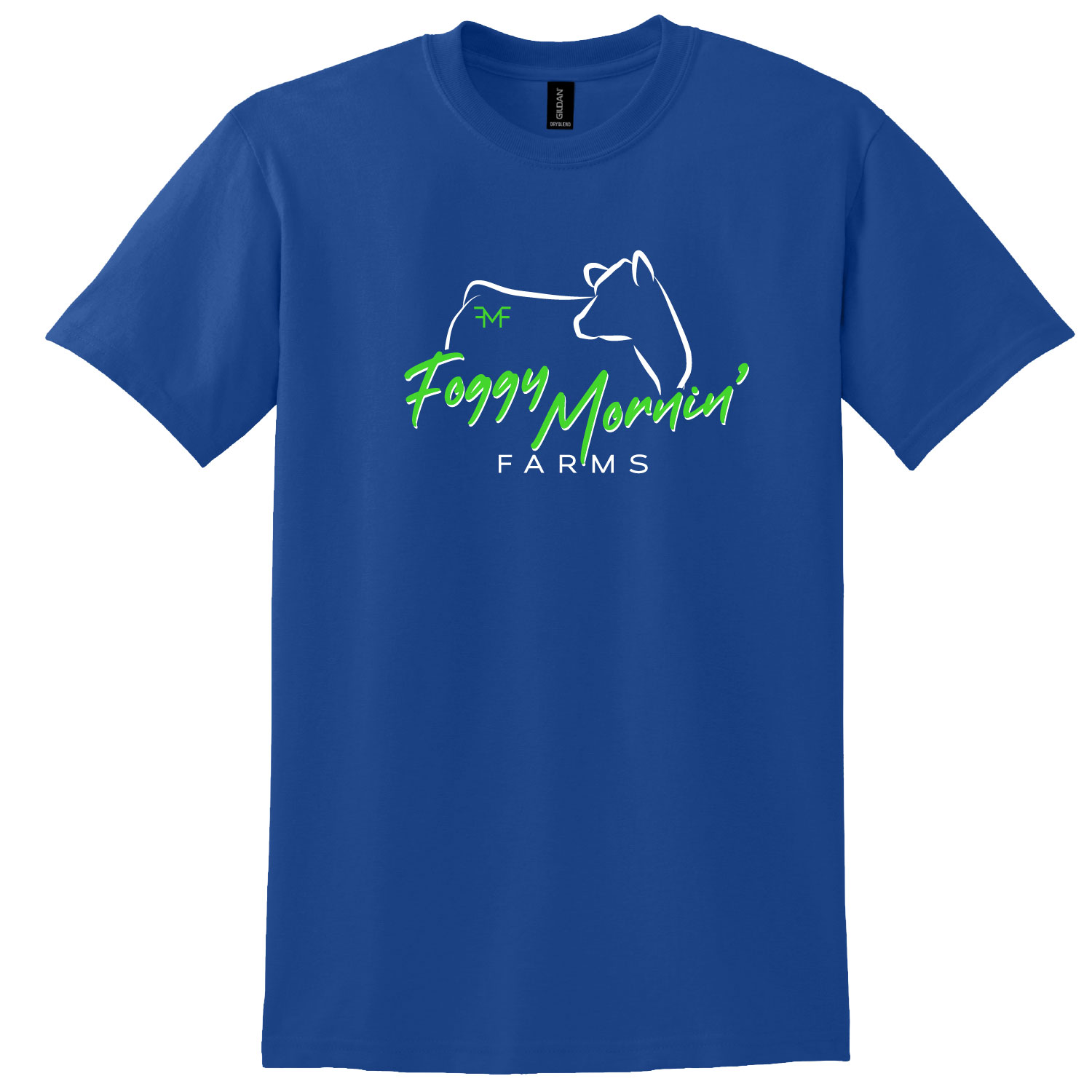 Foggy Mornin’ Farms – Cotton Short Sleeve Shirt – Royal product image