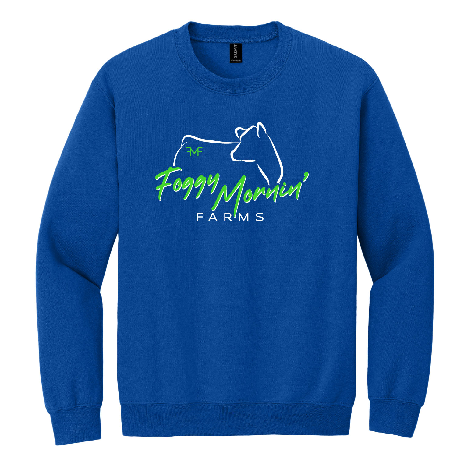 Foggy Mornin' Farms - Cotton Crewneck - Royal