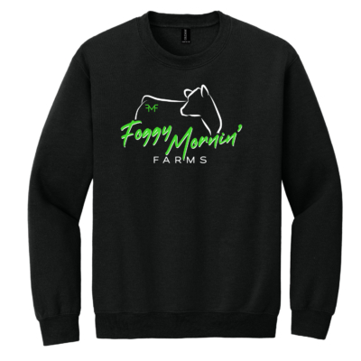Foggy Mornin’ Farms – Cotton Crewneck – Black product image