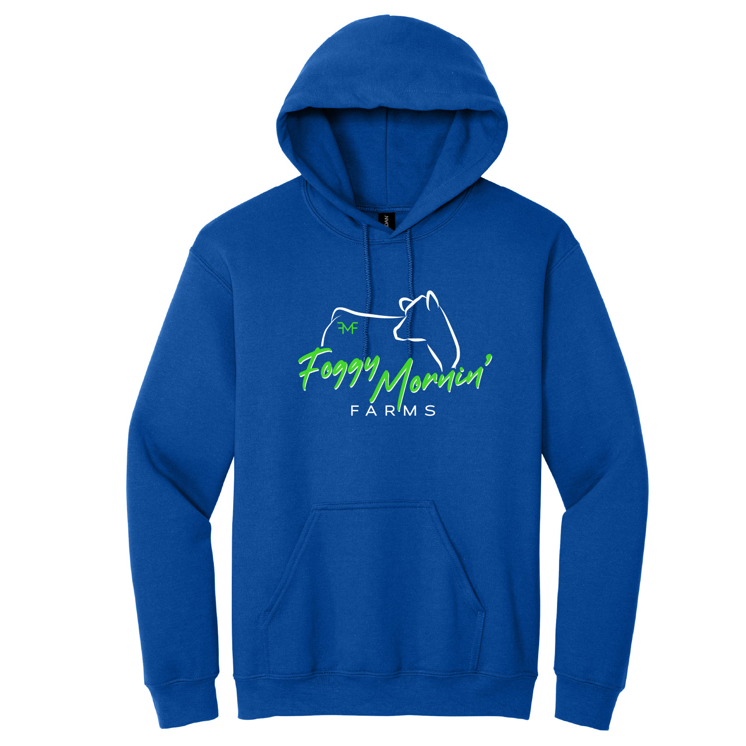 Foggy Mornin’ Farms – Cotton Hoodie- Royal product image