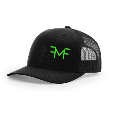 Foggy Mornin’ Farms – Richardson Trucker Cap – Black/Black – Embroidered product image