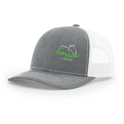 Foggy Mornin' Farms - Richardson Trucker Cap - Heather Gray / White - Embroidered