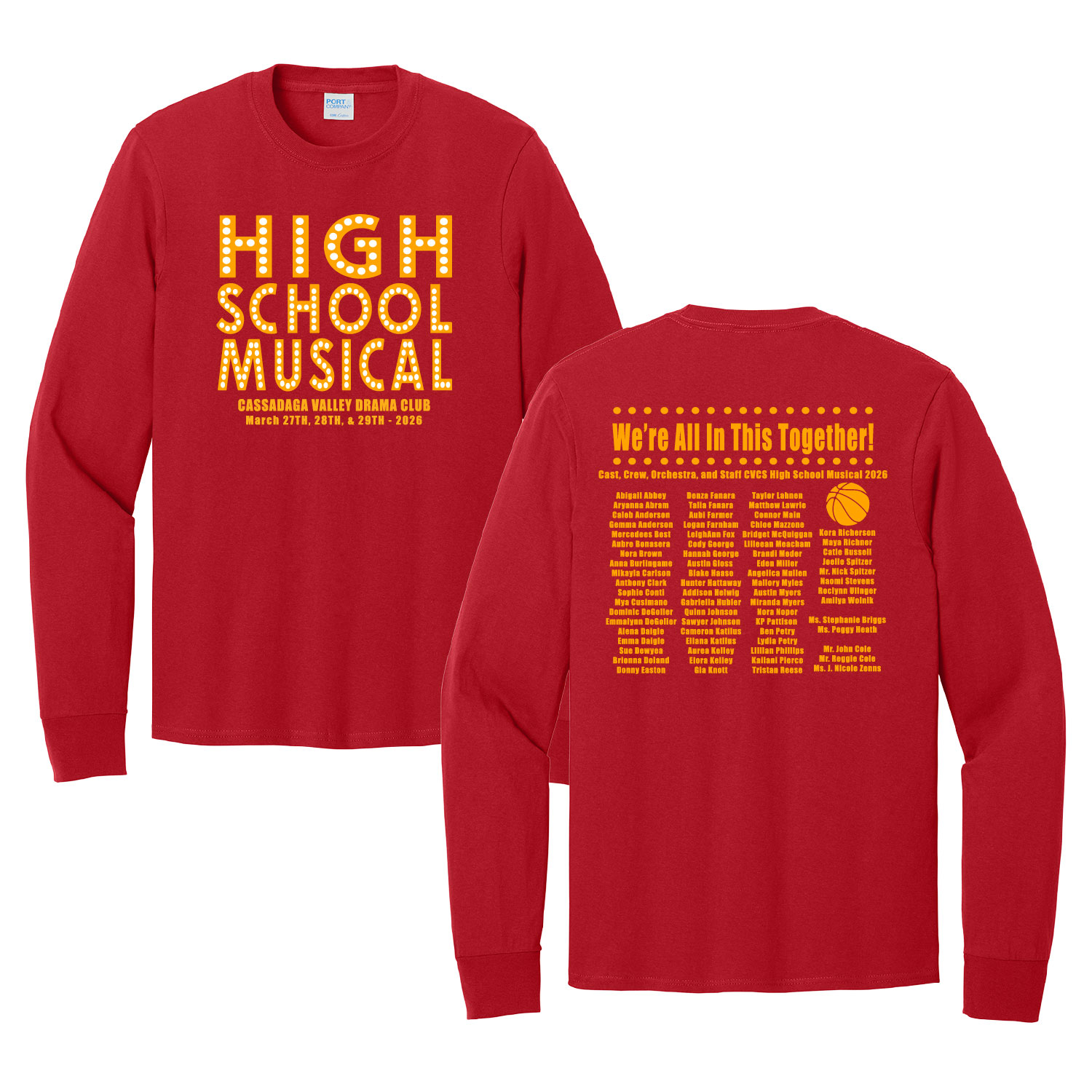 Cassadaga Valley High School Musical - Cotton Long Sleeve Shirt