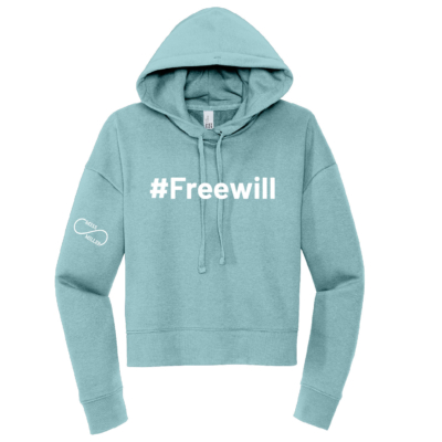 Official Miss Miller Merch - Ladies - Modest Crop - Fleece Hoodie - Eucalyptus