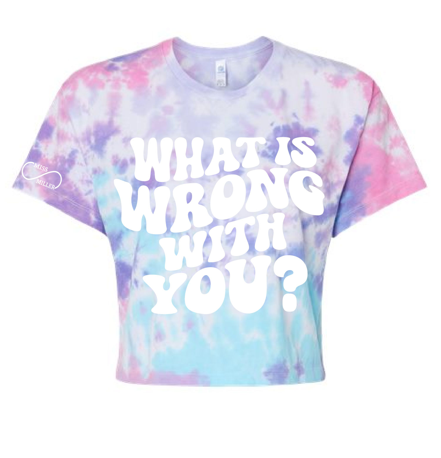 Official Miss Miller Merch – Ladies Tie Dye Crop T-Shirt – Cotton Candy product image